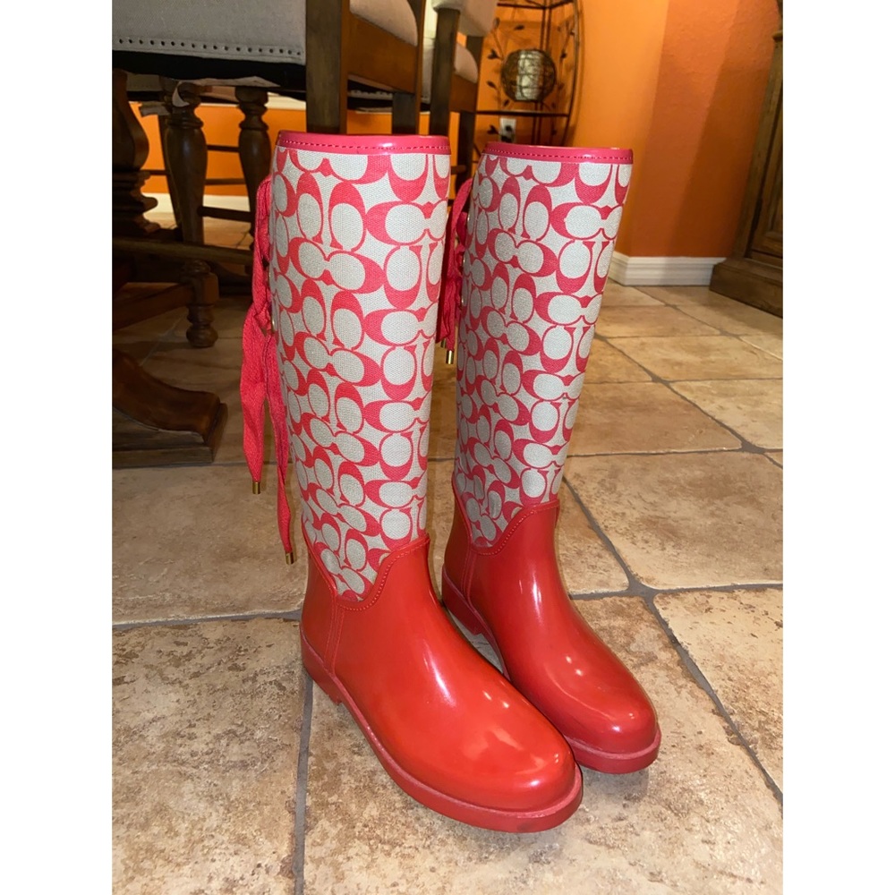 Coach “Tristee” Waterproof Rain Boot